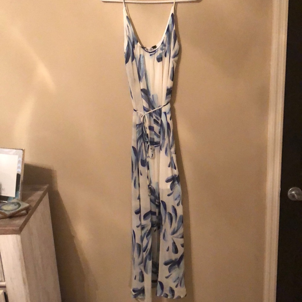 Blue flowery maxi dress